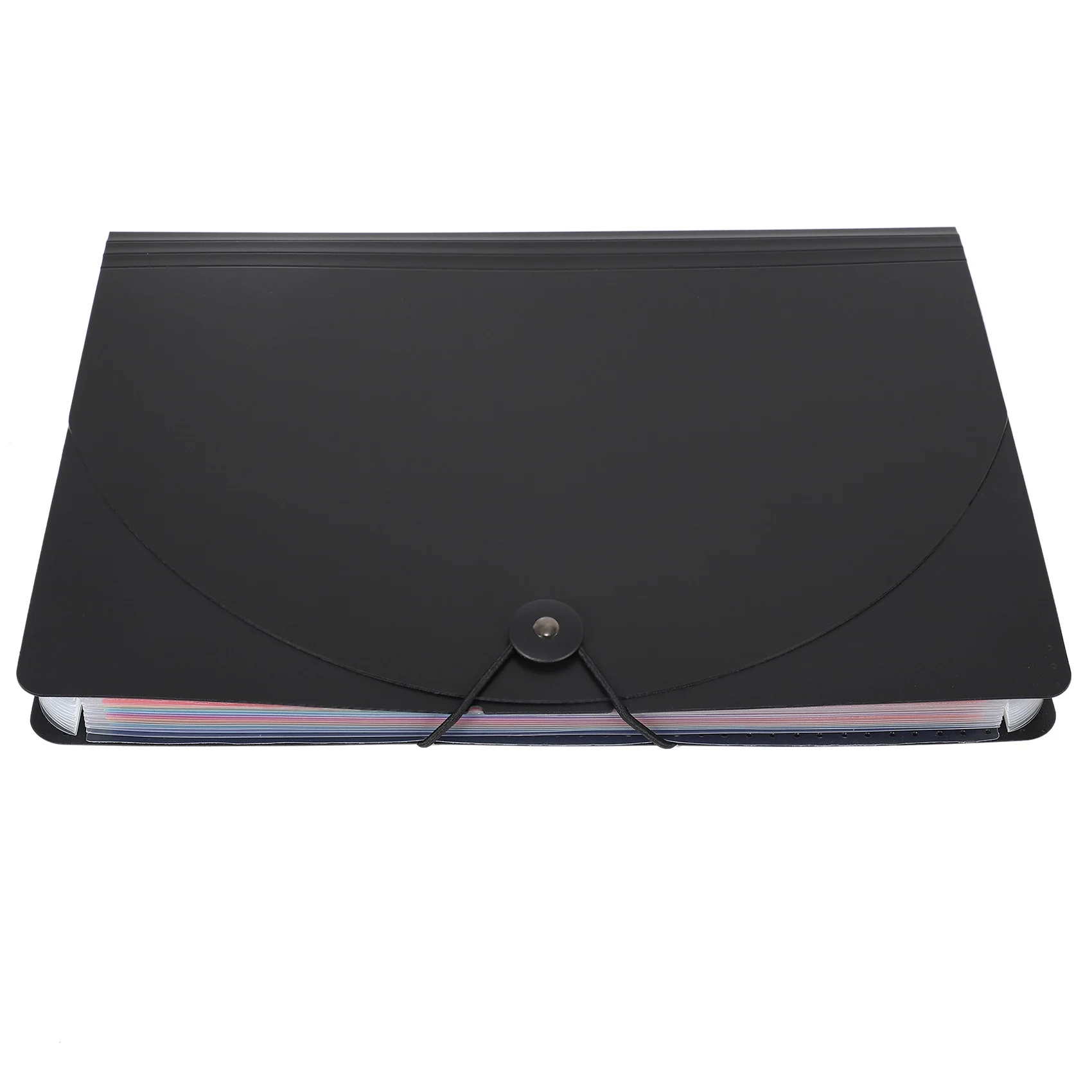 Expanding File Folder A4 Letter Size Portable Document Holder with 12 Pockets Black Filing Folders Desk Storage Accordion Fil