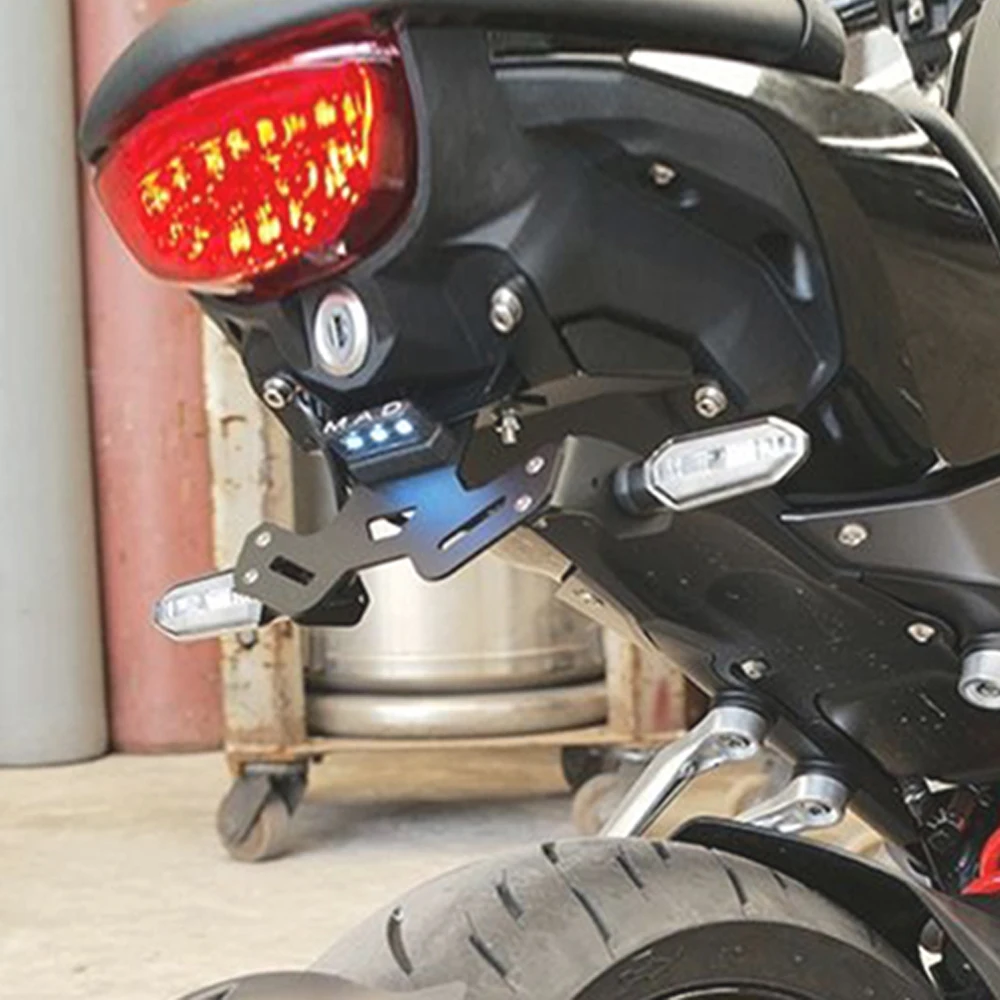 

For HONDA CB125R CB150R CB250R CB300R 2018-2025 Motorcycle License Plate Holder Fender Eliminator Tail Tidy Bracket With LED