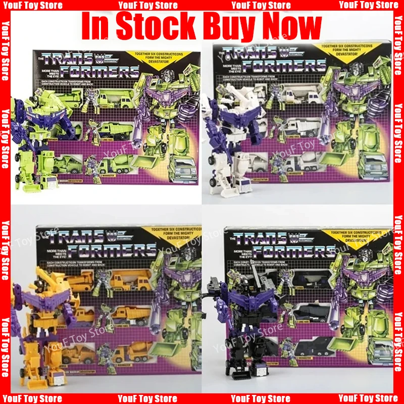 Hot Toys Transformation G1 Ko Generation 1 Knock Off Devastator Six Constructicons Form Shrapnel Kickback Anime Action Figure