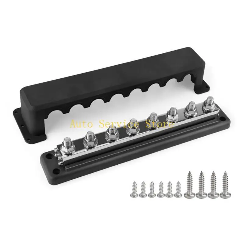 

462A 8-клеммный распределительный блок Шинная шина 48 В с крышкой для автомобилей-домиков