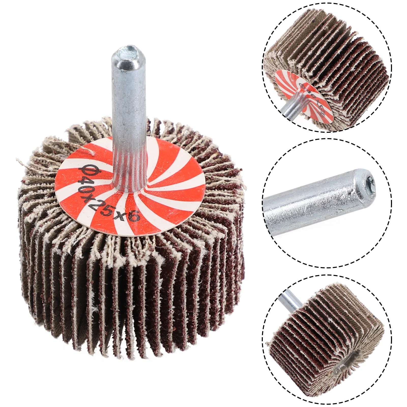 Alat poles amplas amplas cakram amplas 80 Grit Sander kepala roda gerinda untuk 6mm shank-dremel Aksesori alat poles amplas