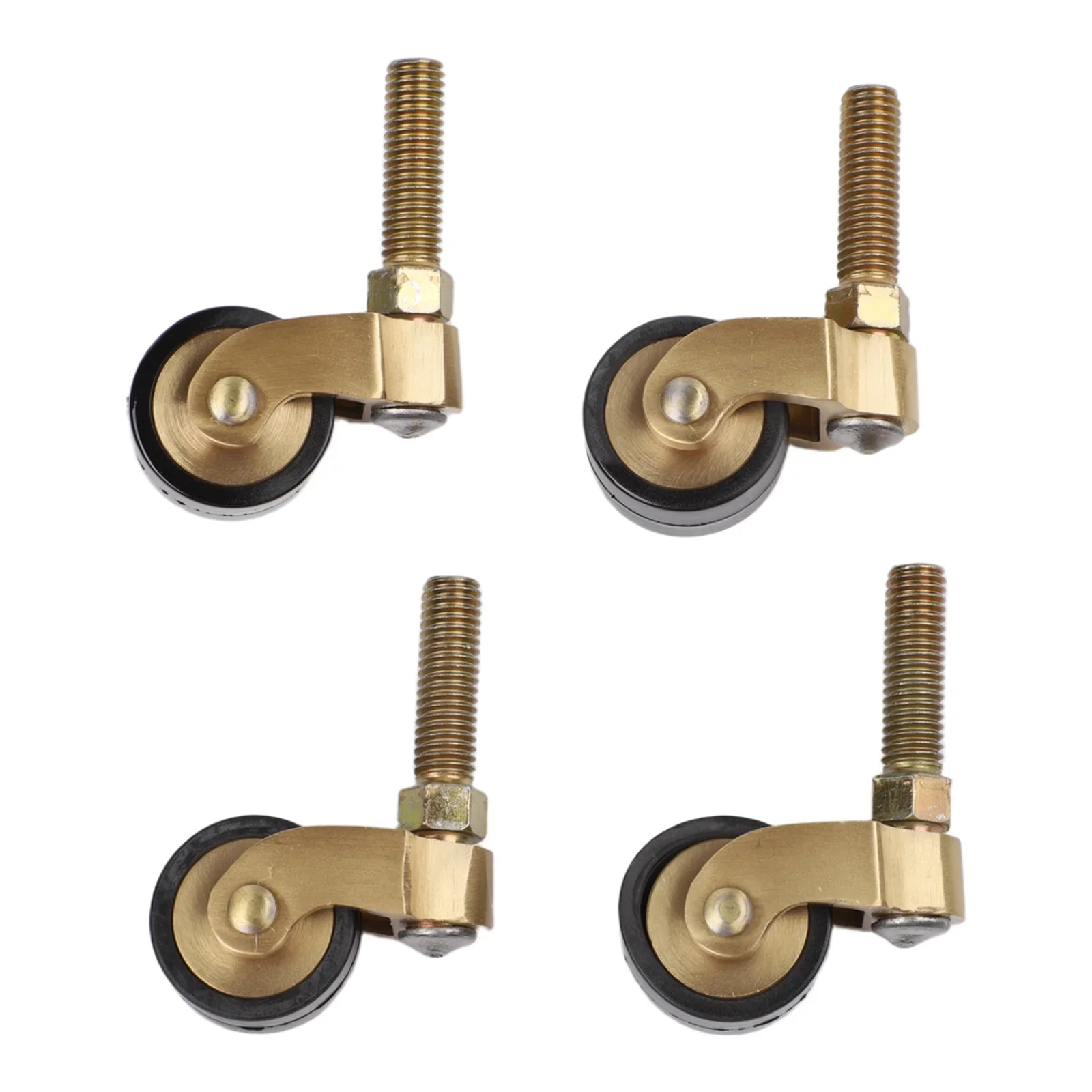 4pcs Silent Bearing Brass Casters With 360 Rotation For Furniture Repositioning In Residential And Office Spaces