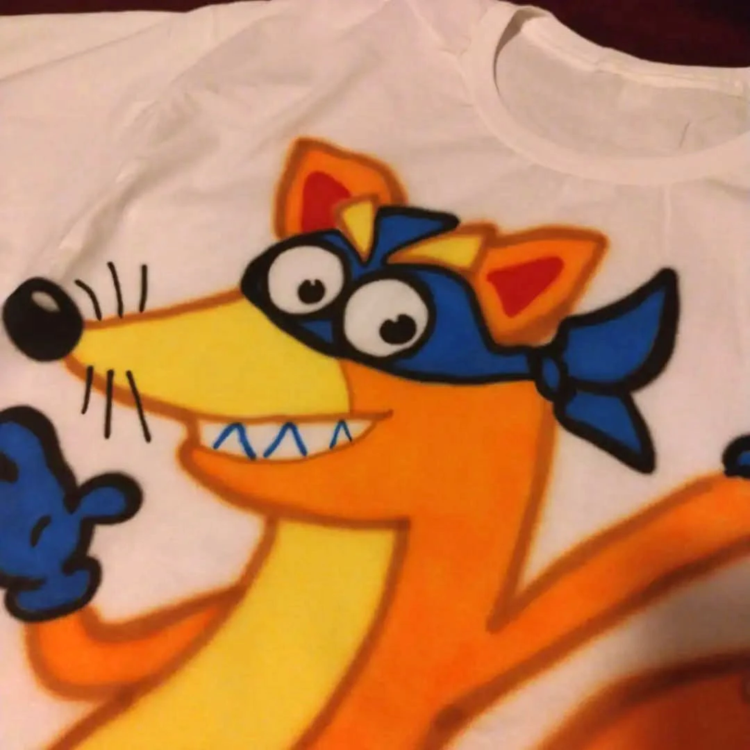 Retro Fun Cartoon Dora Swiper The Fox Anime Graphic Tee Cotton Mens Womens T-Shirt Summer Streetwear