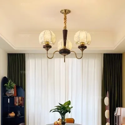 Lustre com capa de tecido de cogumelo