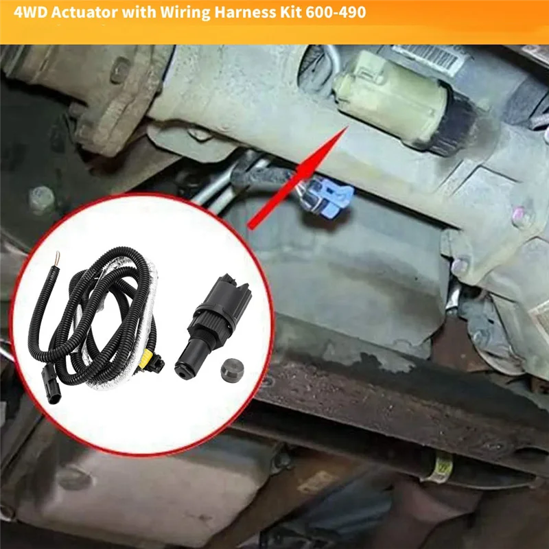 

Front Axle 4WD Actuator Kit 600-490 26060073 88959465 With Wiring Harness For GMC K1500 K2500 K35001988-1996