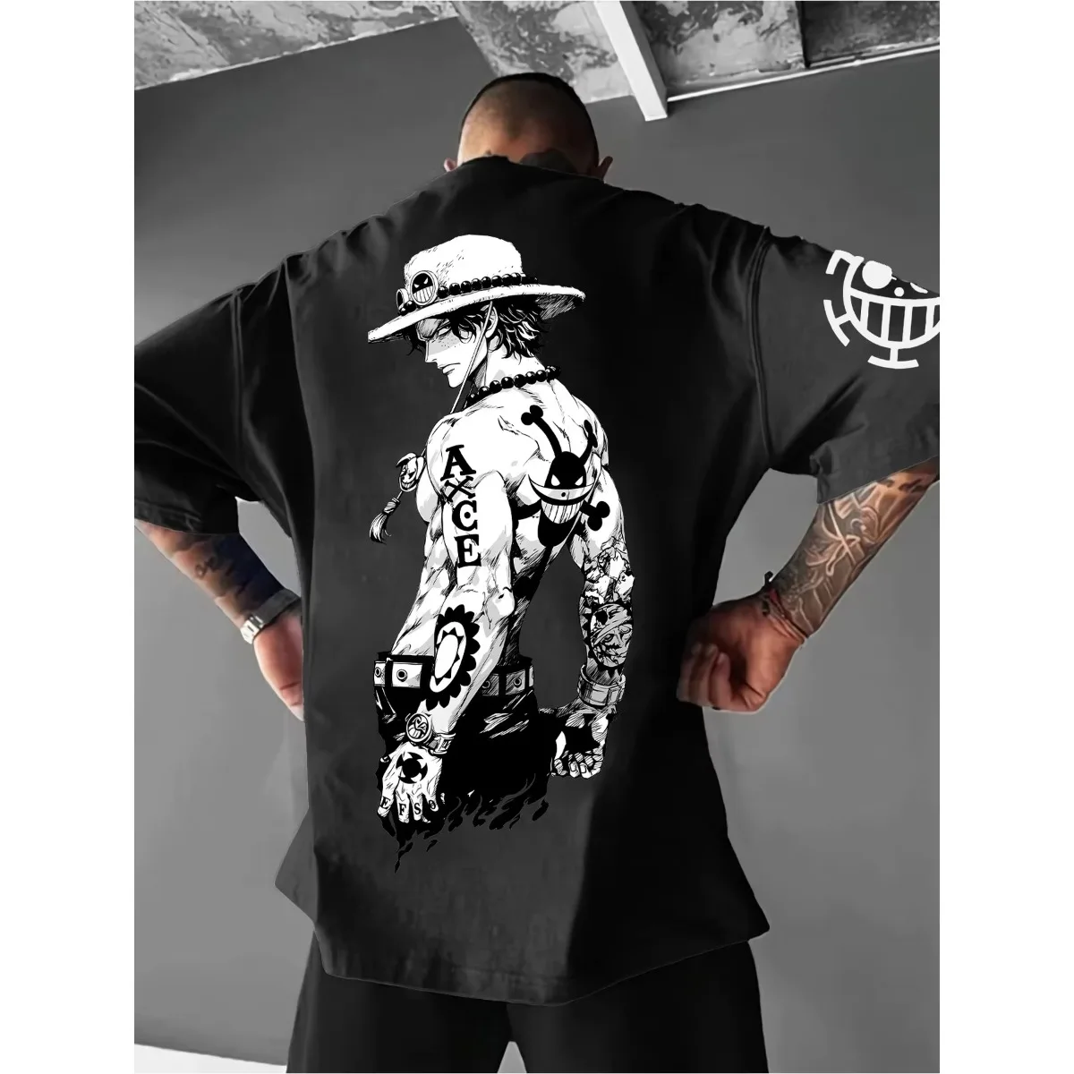 

Цельная новинка 2025, жаркая летняя мужская футболка с принтом в стиле аниме, летние повседневные топы с матросским воротником, повседневная одежда, уличная футболка