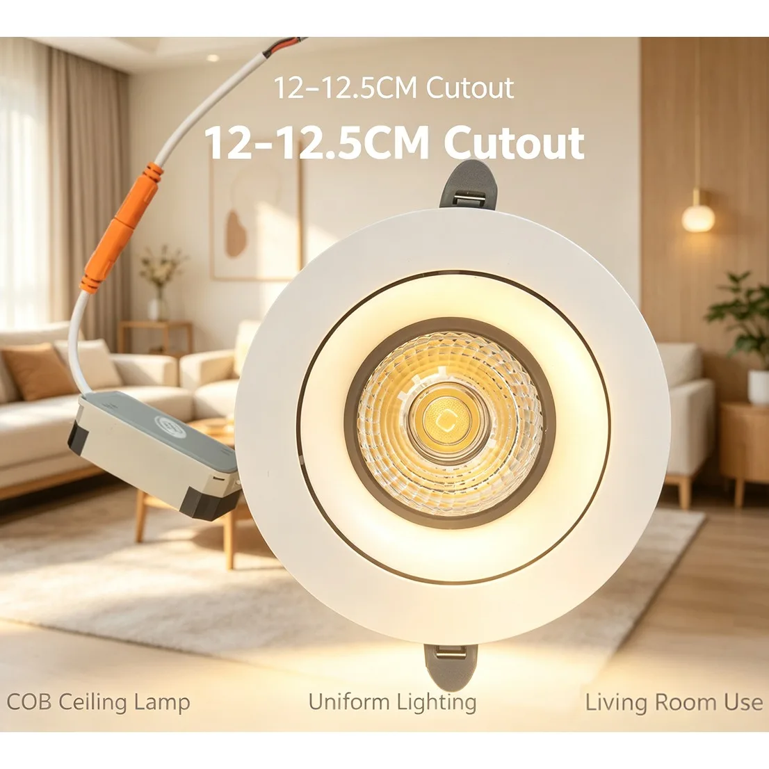 Embedded LED Downlight Angle Adjustable Ceiling Light Spotlights 18W Rotating AC220V Indoor Lighting