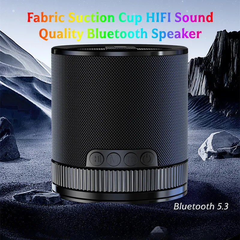كوب شفط من القماش HIFI جودة صوت سمّاعات بلوتوث محمول TWS 360 °   مضخم صوت ستيريو للمنزل والتخييم في الهواء الطلق #5