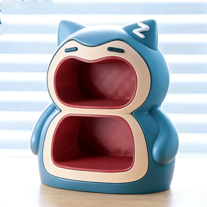 23-×-25-センチメートルポケモンカビゴン収納ボックス二層デスクトップ玄関オーガナイザー装飾飾り実用的なクリエイティブギフト男の子のための