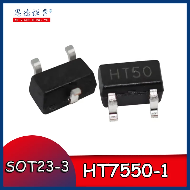 

10pcs Brand new in-stock three-terminal voltage regulator IC HT7550-1, HT50 silk-screen surface mount package SOT23-3