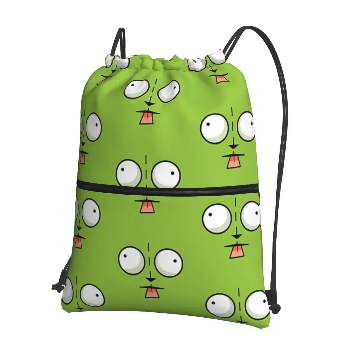 Gir Face - Invader Zim Cartoon Portable Backpacks Drawstring Bag Drawstring Bundle Pocket Book Bags For Travel Sport Man Woman