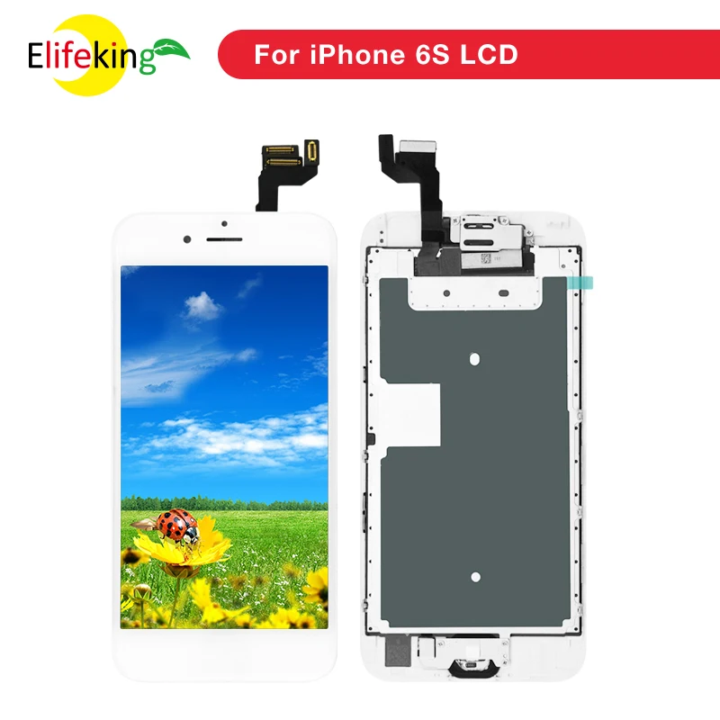 

3PCS/Lot LCD Display For iPhone 6S LCD Screen Replacement With Good 3D Touch Digitizer+Front Camera+Home Button Free Shipping