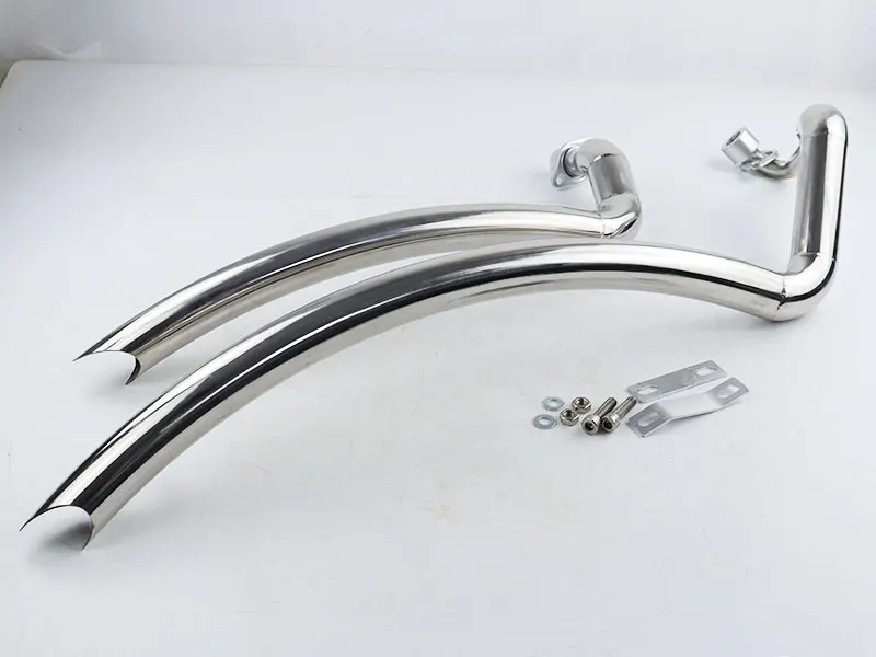 For Yamaha V star XVS650 XVS400 DS650 Motorcycle Exhaust Pipe Dragstar XVS 650 400 Stainless Steel Full Muffler System Silencers