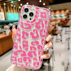 Roos Luipaard Patroon Zacht Helder Hoesje Voor Samsung Galaxy S24 S23 Ultra S22 Plus S21 Fe A14 A34 A54 A13 A33 A53 5G A15 A55 Cover
