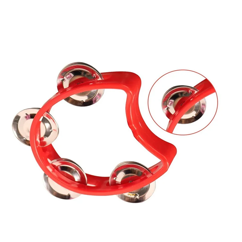 

Y67A-80Pcs Plastic Tambourine Musical Instruments, Mini Handheld Tambourines,Percussion Rhythm Party Musical Instruments