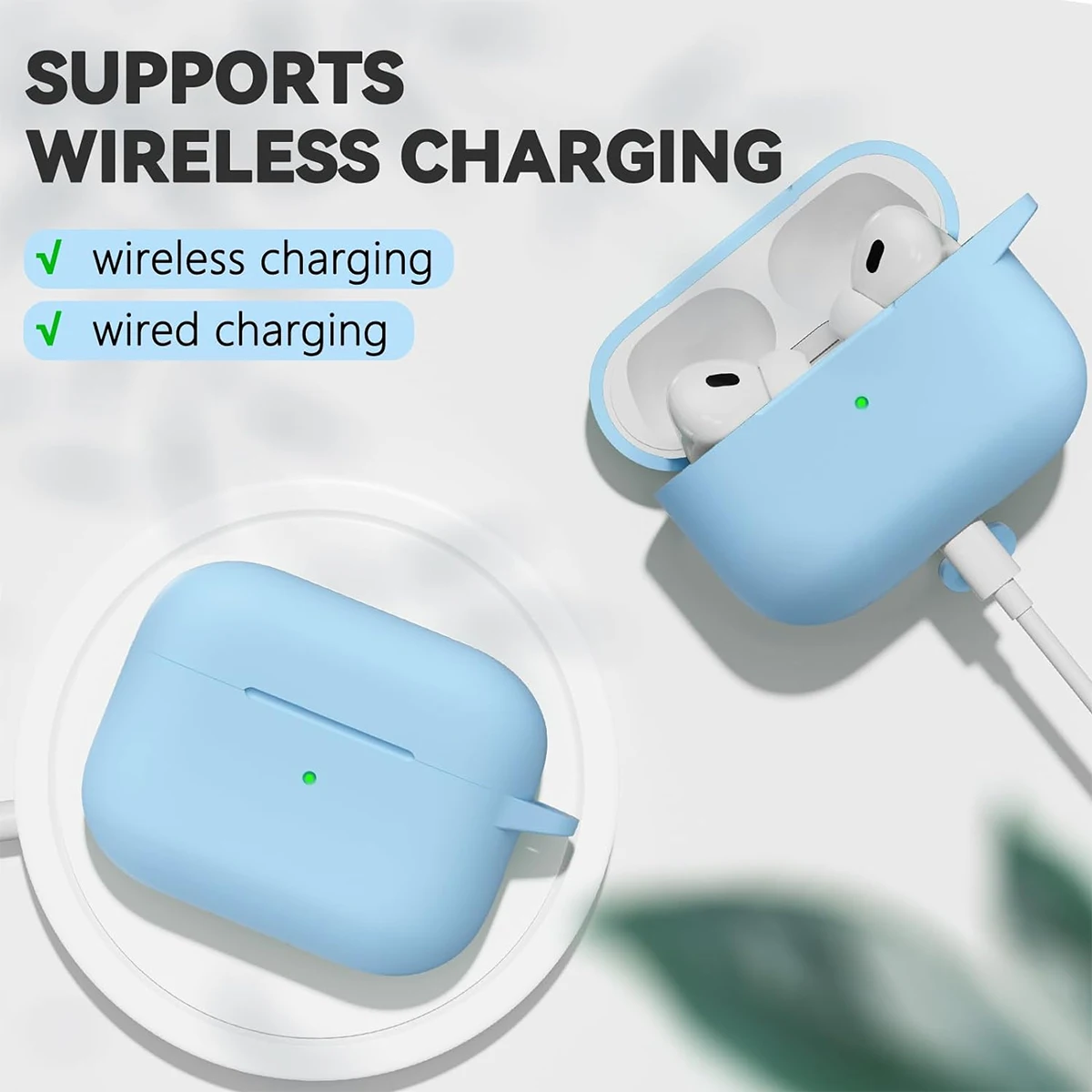 AirPods Pro 2nd/1st Gen Case Cover (2023/2022/2019) with Cleaner Kit,Soft Silicone Protective Cover for Apple AirPod Pro 2 Gener