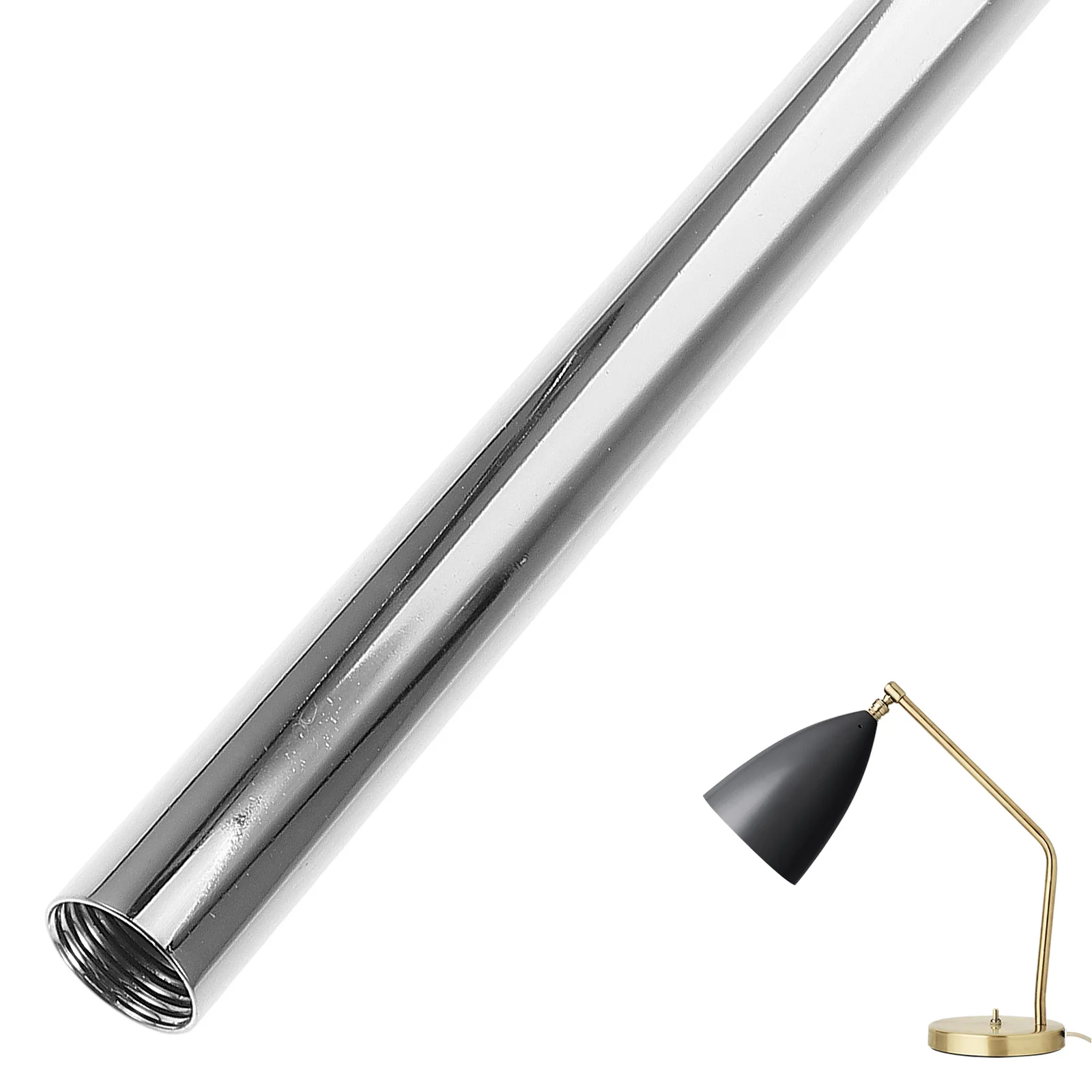 Biela de lámpara de pie de 30Cm, vástago de Metal roscado fuerte para accesorio de iluminación, pieza de repuesto de ajuste de altura