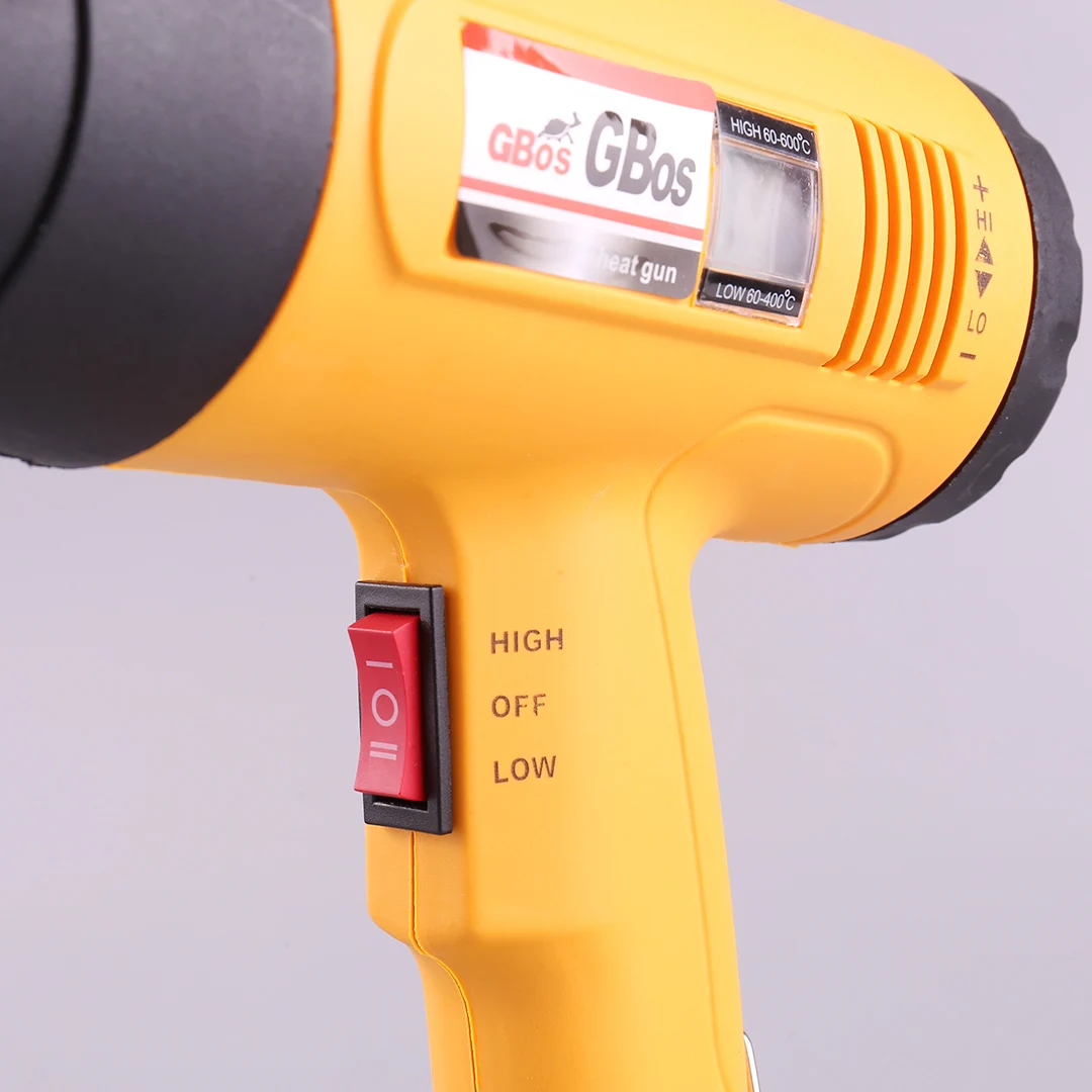 1600W Hot Air Gun with Digital Display Temperature Control for Car Film Coating And Aircraft Model Heat Shrink Tube