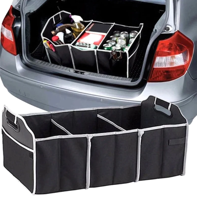 Car Multi-Pocket Trunk Organizer Large Capacity Folding Storage Bag Trunk Storing And Tidying Trunk Organizer Car Accessories