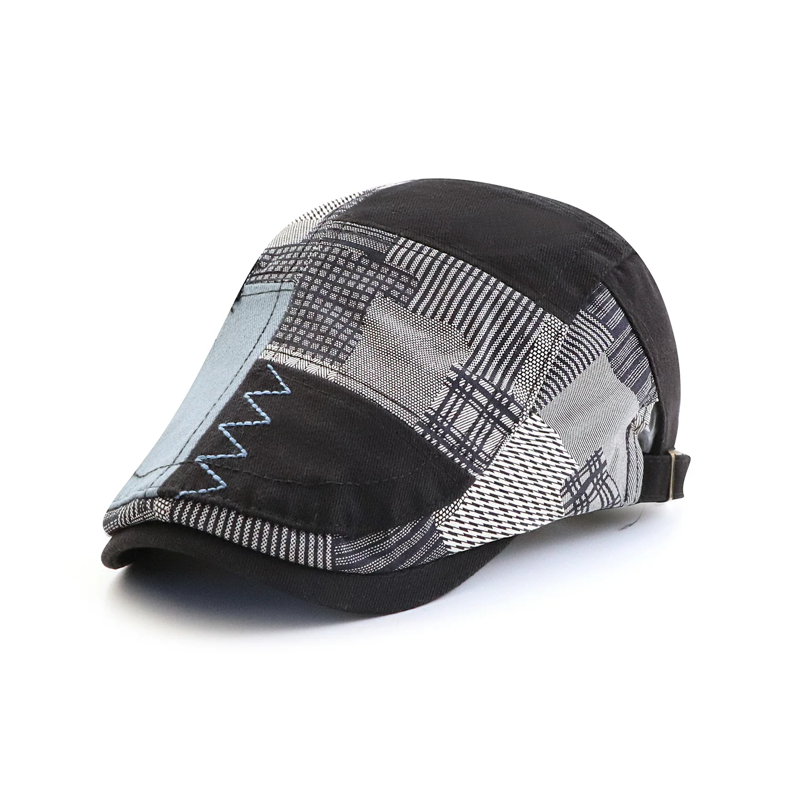 

2024 Arrivals Original Spliced Baseball Caps Men Autumn Personality Forward Hat Women Versatile Literary Berets Male Sunshade