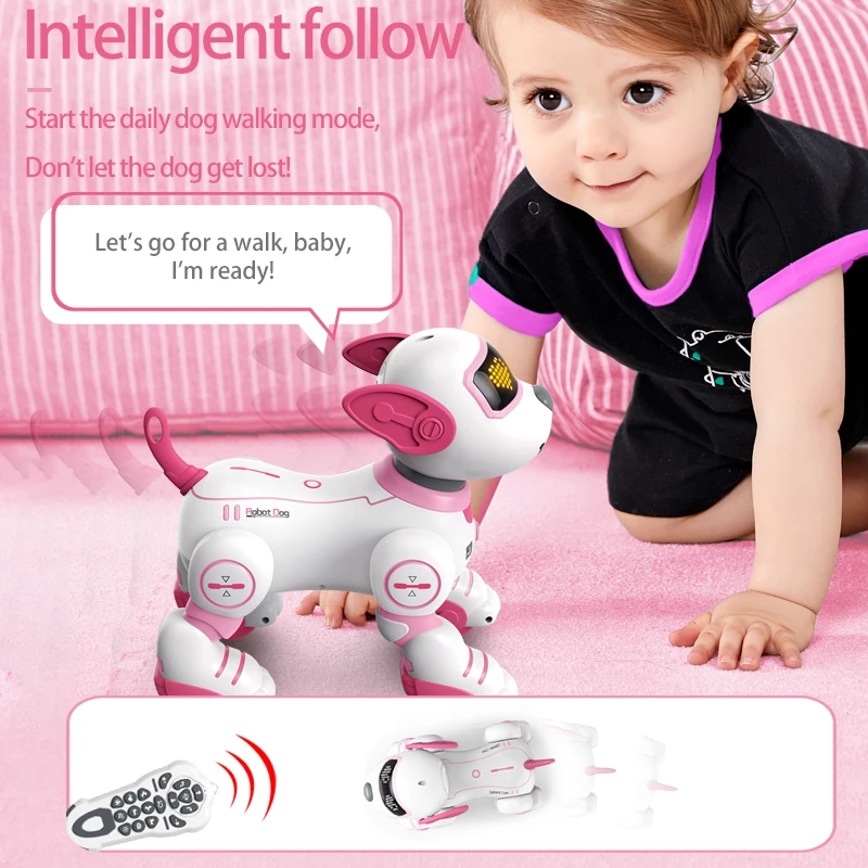 Smart Electronic Animal Pets RC Robot Dog Voice Remote Control Toys Funny Singing Dancing Robot Puppy Children\'s Birthday Gift