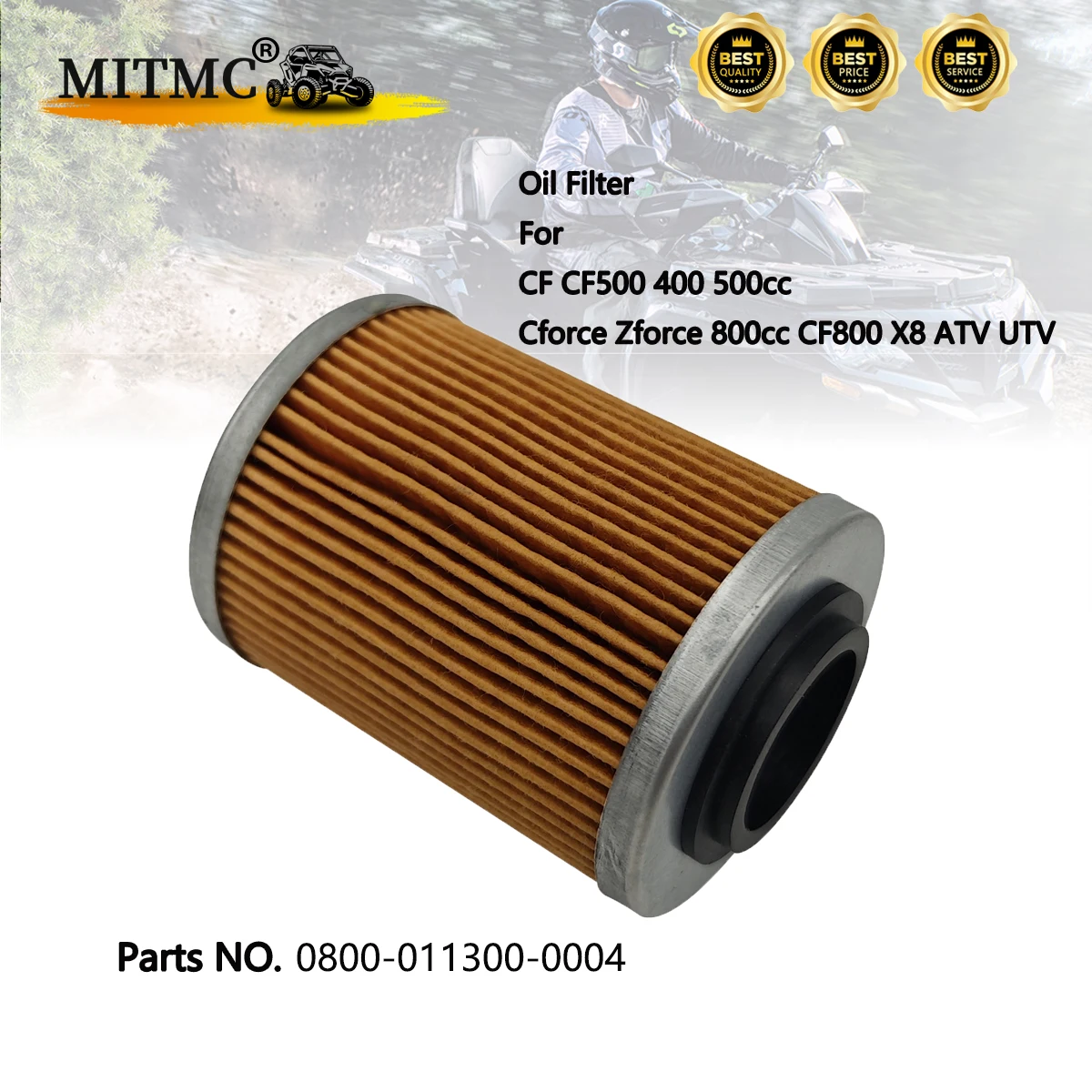 Filtro de aceite para motocicleta, accesorio para CF, CF500, 400, 500cc, Cforce, Zforce, 800cc, CF800, X8, ATV, UTV, 0800, 011300, 0004, 1 unidad/2