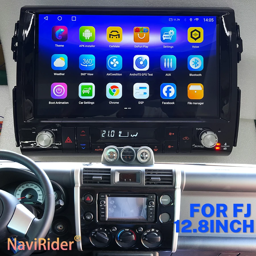 

12,8-дюймовый экран 1920*1080 Android 14 для Toyota FJ Cruiser 2006 2007 2019, авторадио, GPS, автомобильный мультимедийный видеоплеер