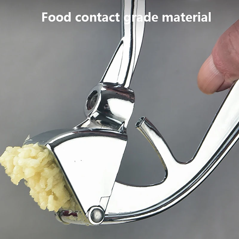 1PC New Zinc Alloy Garlic Press Manually Mashed Garlic Machine Garlic Crusher Handheld Cooking Ginger Crusher Kitchen Tools