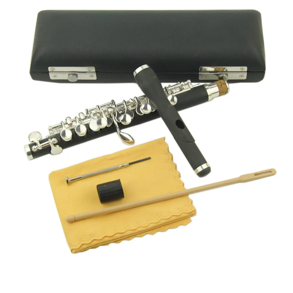 

Wood Composite Silver C Tune, Piccolo, Professional Musical Instrument Box