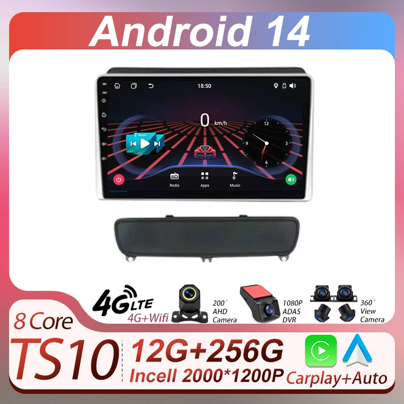

2Din Android Car Radio Multimedia Player For Kia Sorento 2 II XM 2013-2014 Autoradio CarPlay Navigation GPS Touch Screen 5G Wifi