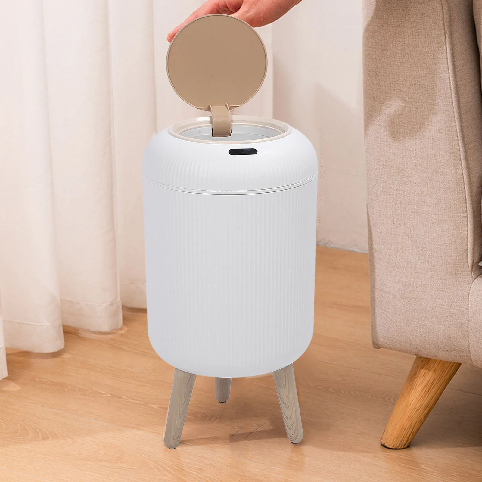 

Умный датчик, мусорная корзина, пластиковый датчик движения, мусорный бак, минималистичный автоматический домашний декор, универсальный для ванных комнат, кухонь, автофургонов