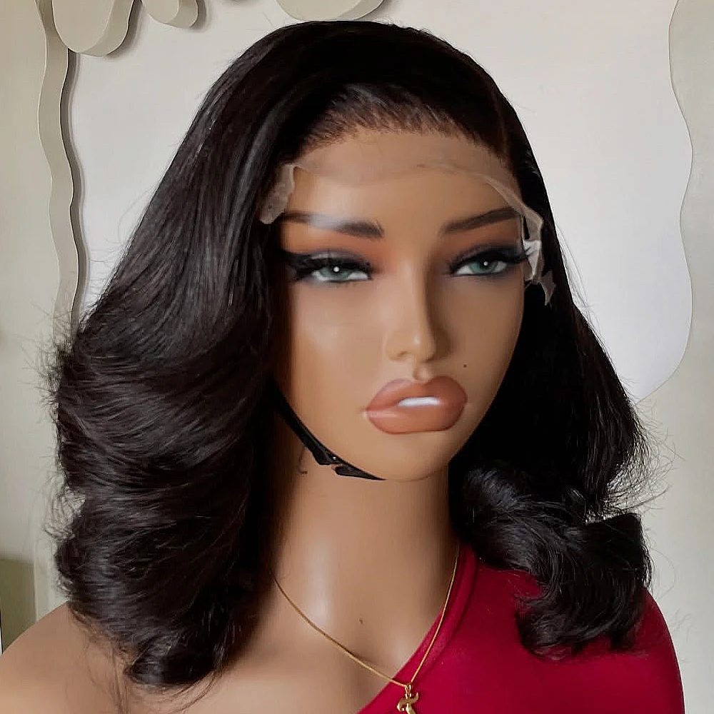 

400 Density 10-18 Inch Wig Human Hair Body Wave 13x6 HD Transparent Lace Frontal Wig 100% Human Hair Wigs Remy Plucked For Women