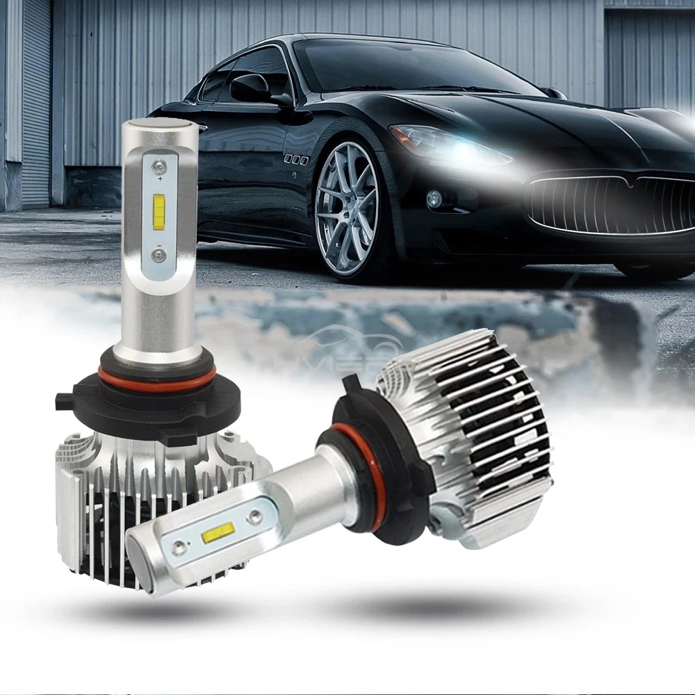 2pcs Car Headlight V1 H1 COB LED Fog Lights Led 72W 8000LM High Low Beam Bulb Ultra Bright Auto Brake Lamp 6500K 12V 24V White
