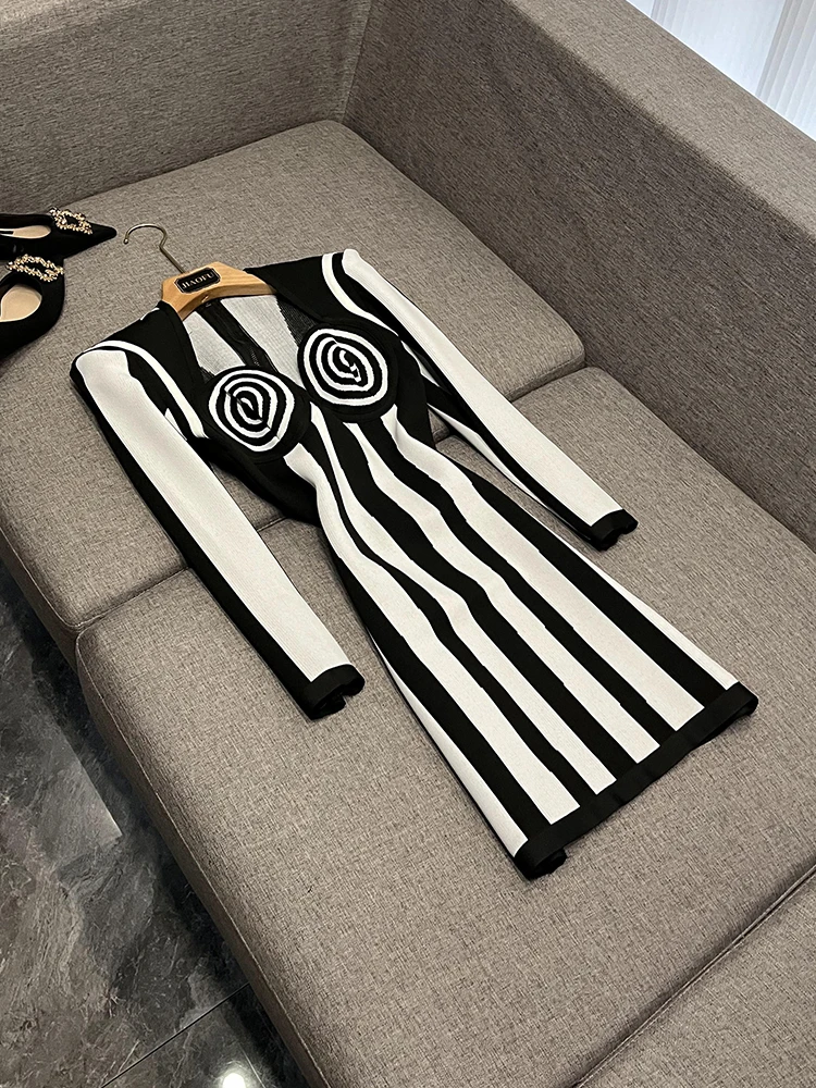 

Sexy Low Cut Bla White Stripes Ultra ort Dr Faion Design Par Wrap Dr High Waist Ci Commute Single Piece