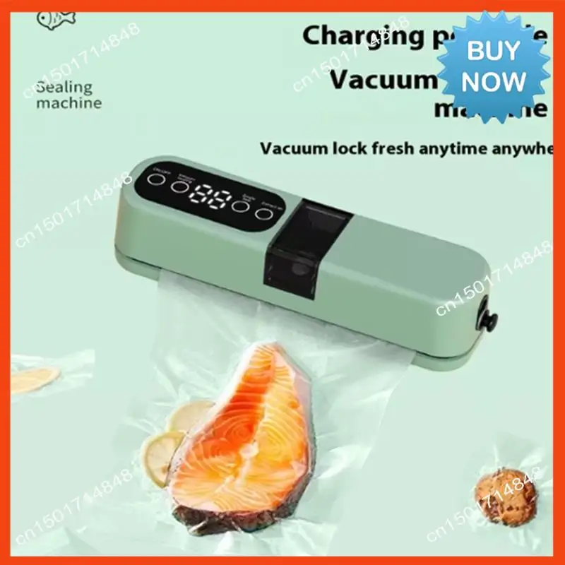 BISM USB充電式真空シーラー自動食品シーラーとスナックシーリングシステム、5つのシーラーバッグ付き、スナック保存に最適