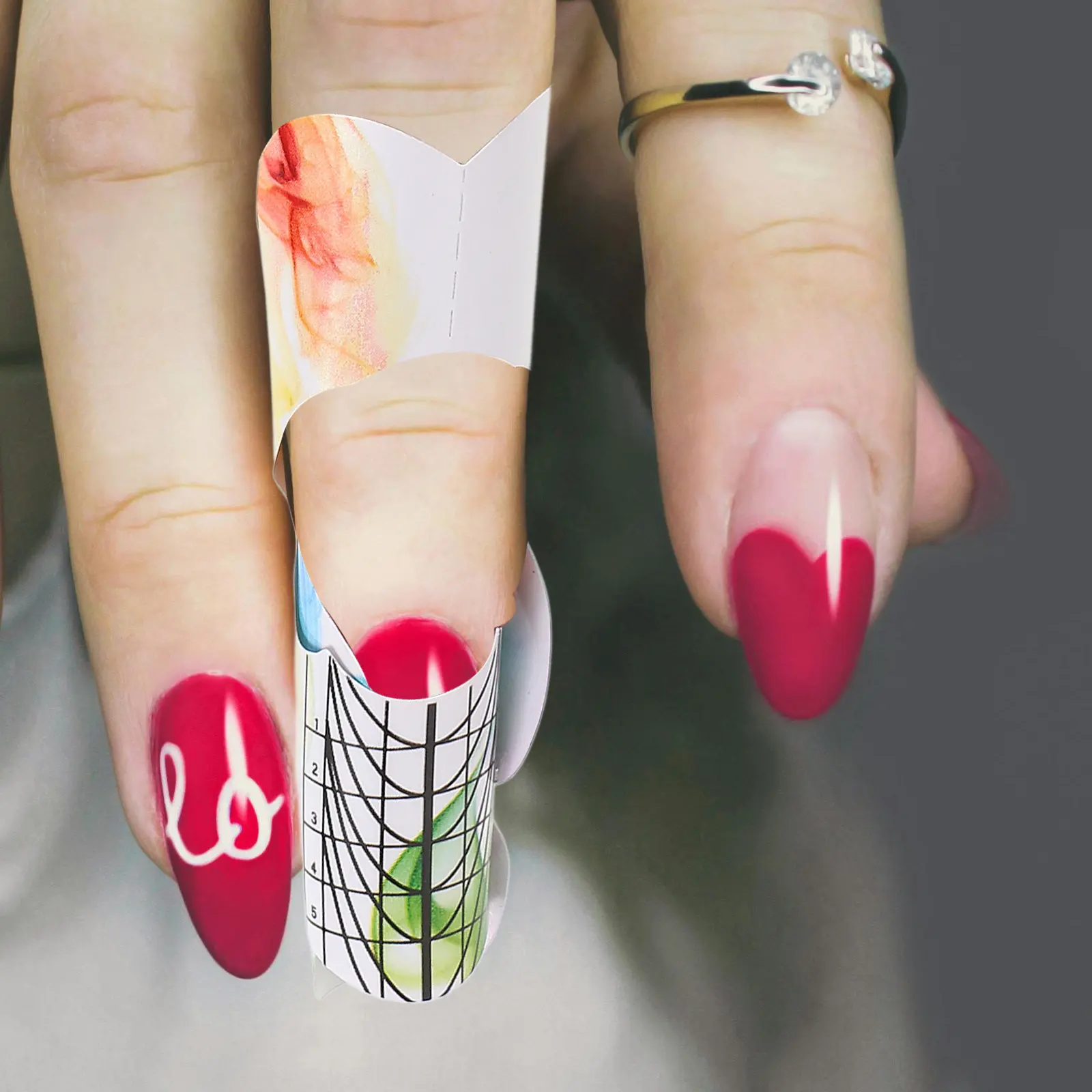 

1 Roll Extension Forms Adhesive Nail Form Guide Sticker Uv Gel Extension Paper Manicure Tool Diy Nail Art Supply Salon Use