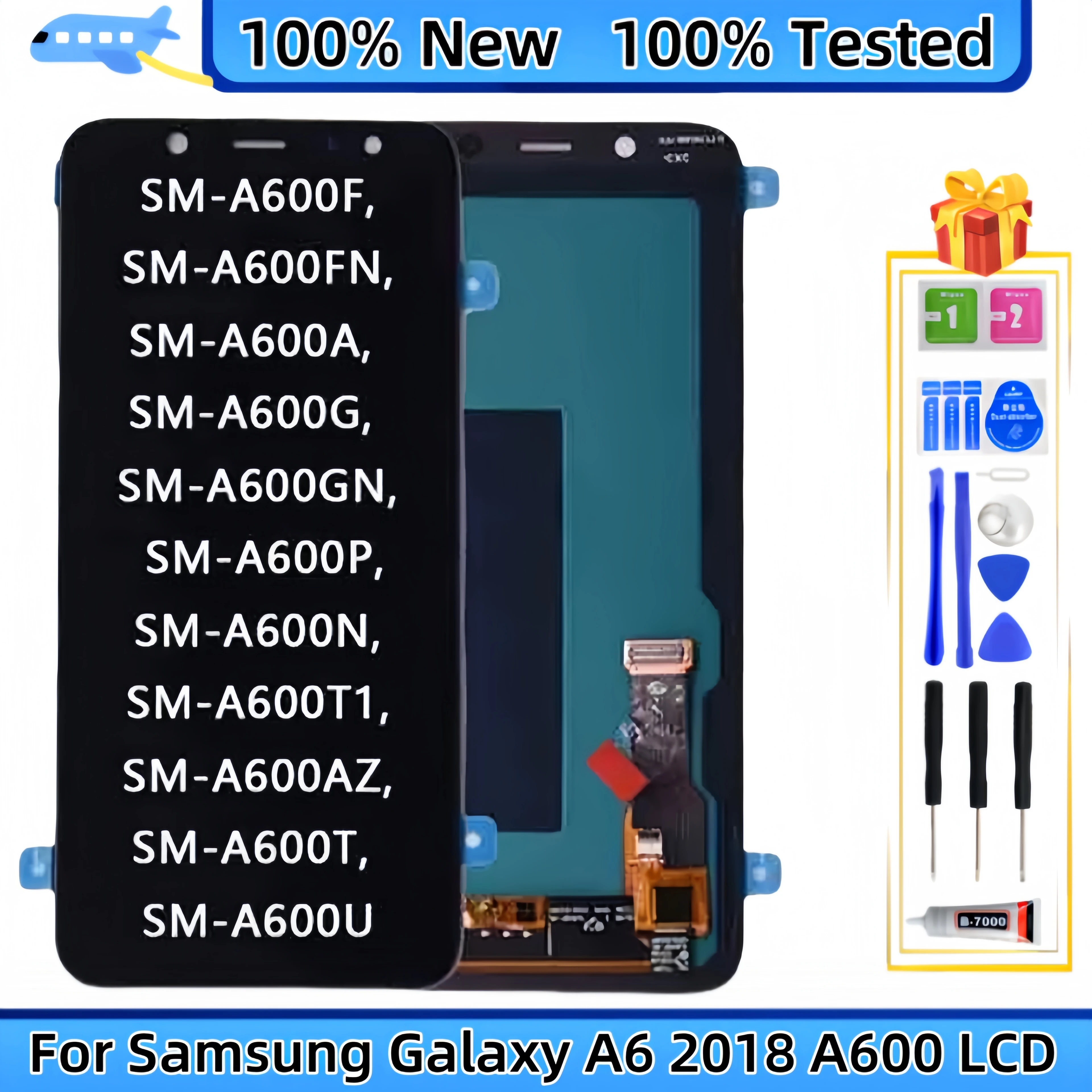 LCD Display Touch Screen Digitizer Assembly, Fit for Samsung Galaxy A6 2018,A600,SM-A600F,A600FN,A600A,A600G,A600GN,A600P,A600N