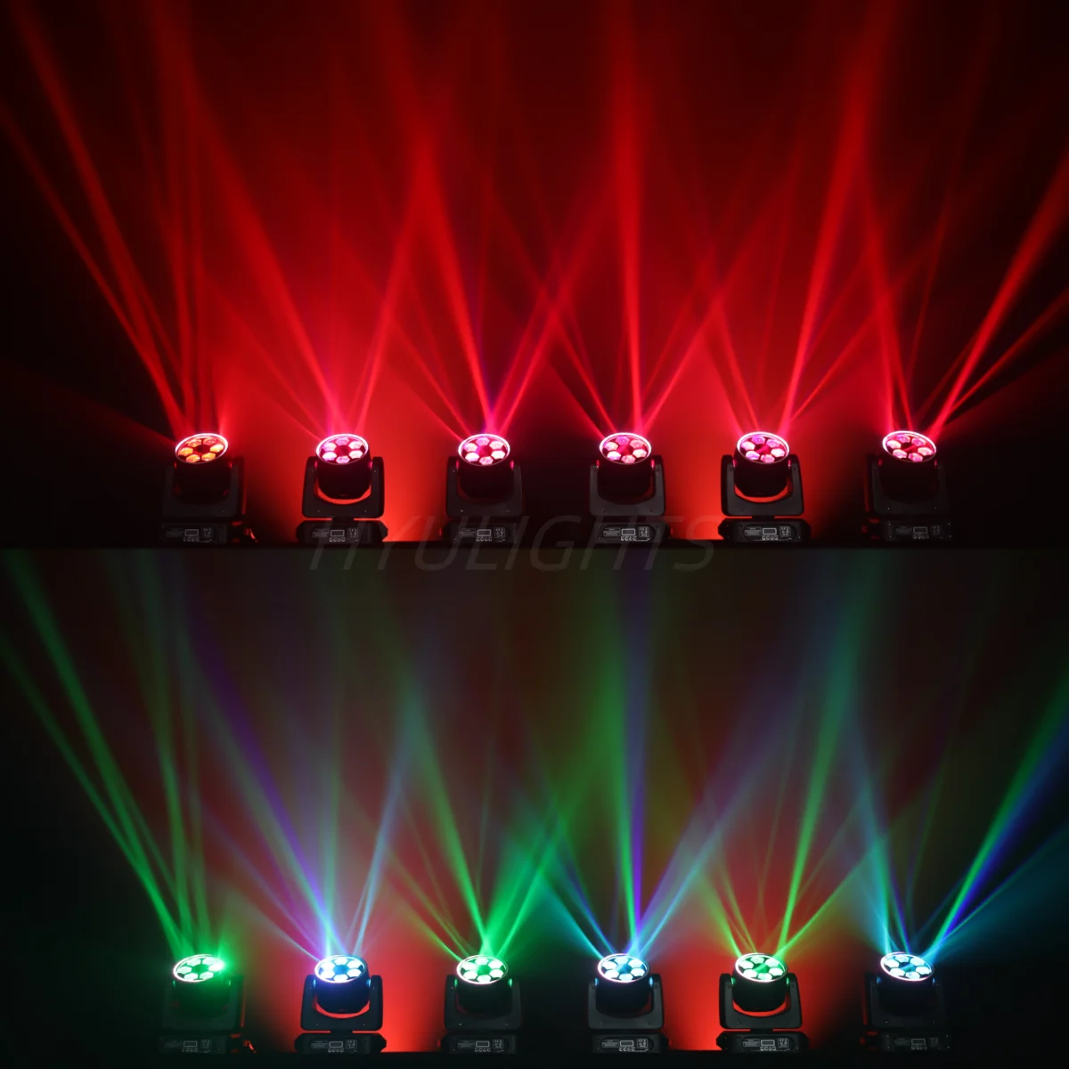 Imagem -05 - Mini Bee Led Moving Head Beam Laser e Efeito Halo Stage dj Green Star Effect Lights 6x15w 3in 1