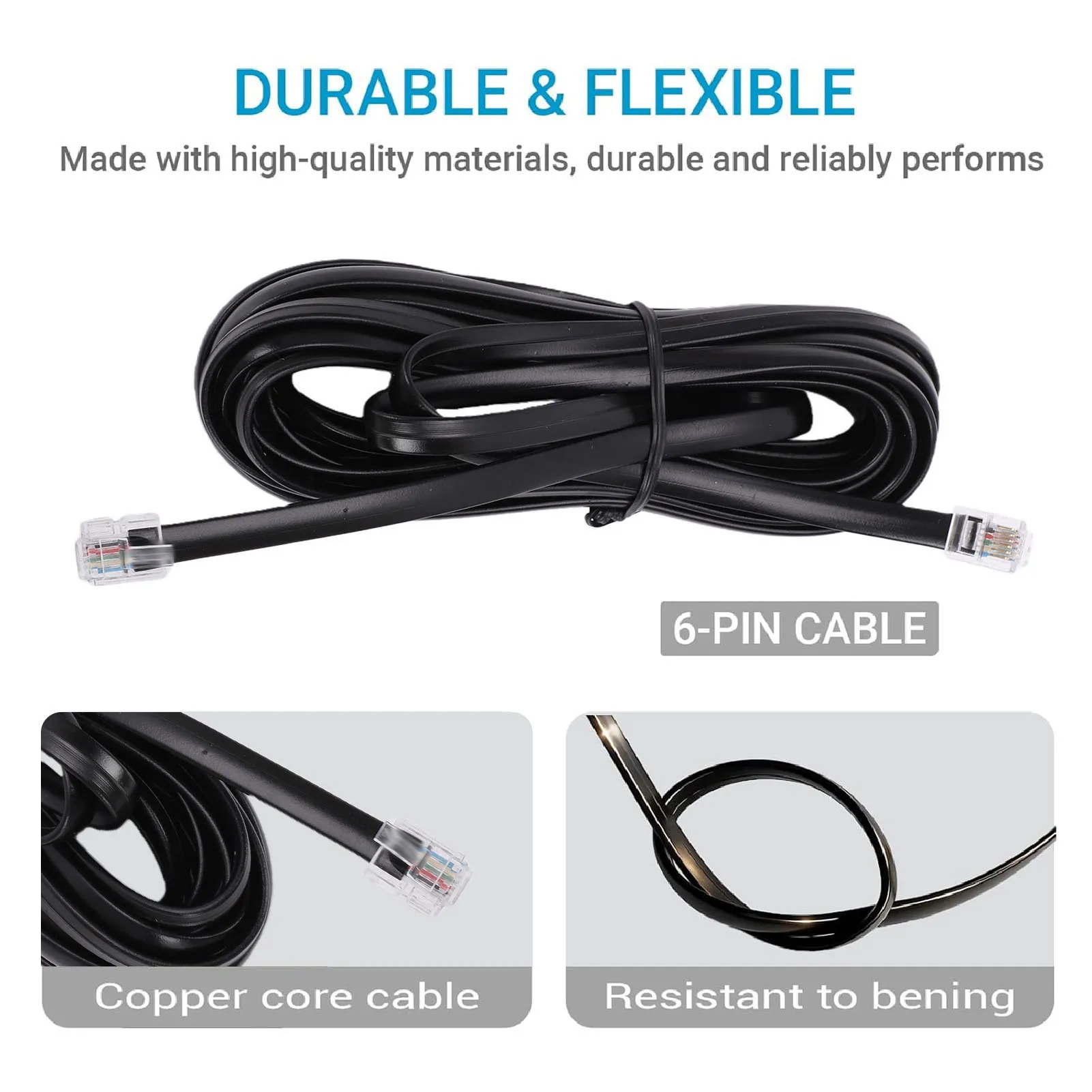 Car Bass Control Knob 6 Pin Universal Subwoofer Volume Knob with 5m Cable for Car Motorcycle Speaker Home Theater