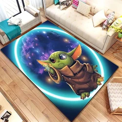 Disney-alfombra antideslizante para bebé Yoda, Felpudo de área grande 3D para sala de estar, dormitorio de niños, sofá, decoración del hogar, regalo para niños