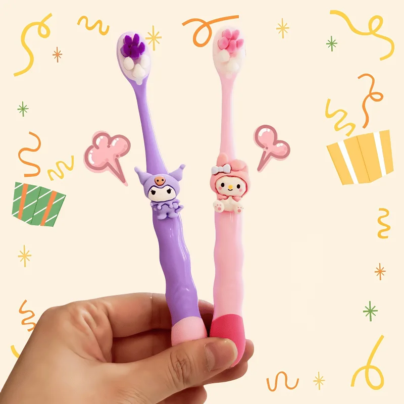 فرشاة أسنان سانريو كورومي للأطفال بلدي ميلودي كارتون لطيف أنيمي فرشاة ناعمة العناية بالأسنان هدية للأطفال بالجملة