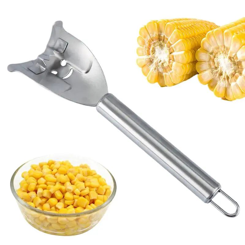 Corn On The Cob Remover Creative Stainless Steel Corn Cob Peeler Ergonomic Handle Corn Stripper Corn Shucker Corn Decoding tools