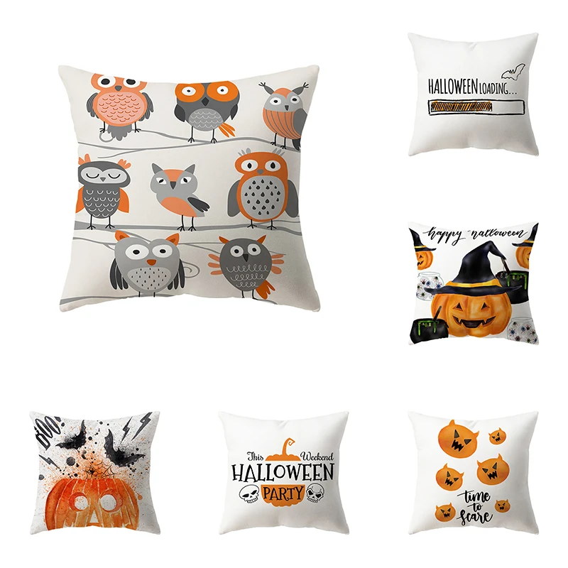 

Pumpkin Throw Pillow Cover Halloween Theme Sofa Chair Bed Cushion Home Decor