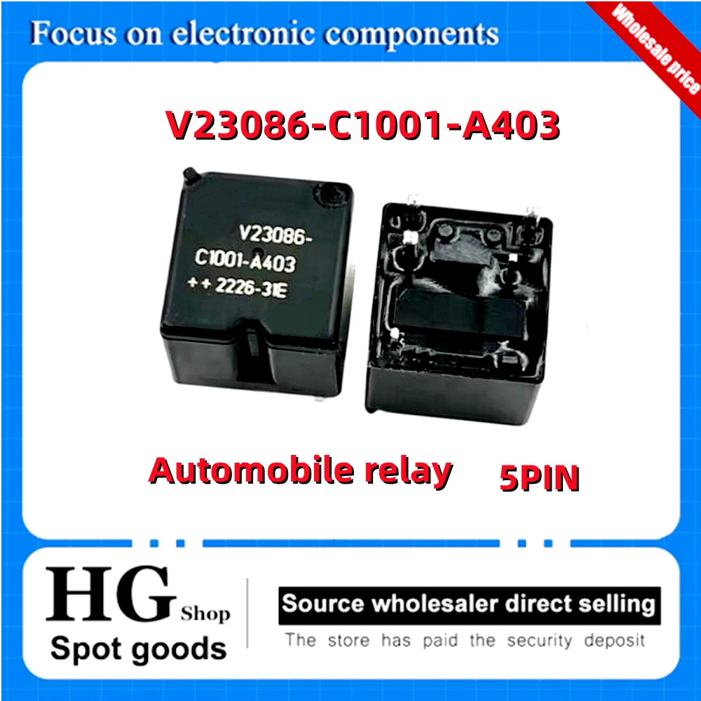 5PCS/Lot Original 30A V23086-C1001-A403 V23086 5PINS 12VDC automotive relay