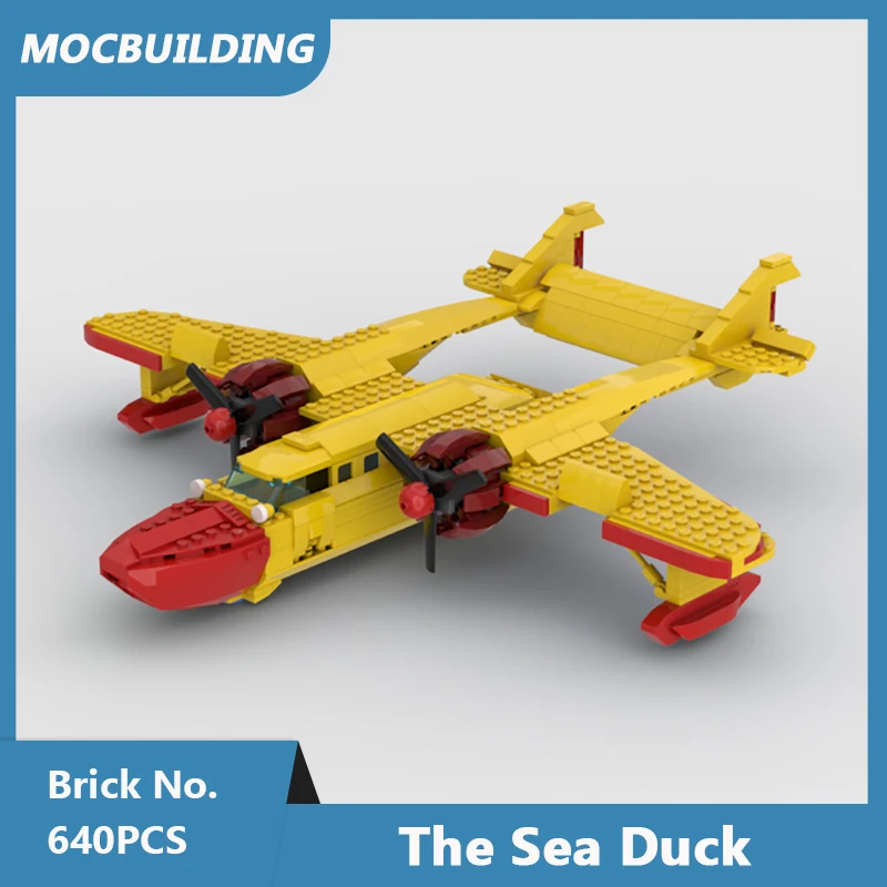 MOC Building Blocks Infamous Seaplane The Sea Duck Assembled Bricks Cartoon Animation Collection Toys Display Xmas Gifts 640PCS