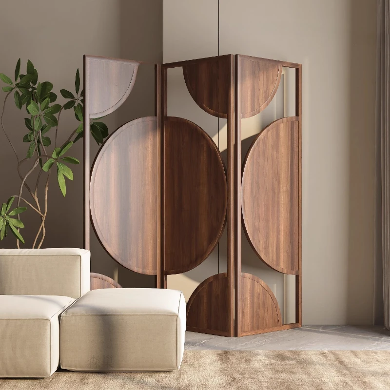 

French retro screen partition living room folding mobile modern simple light luxury art medieval decorative entrance baffle