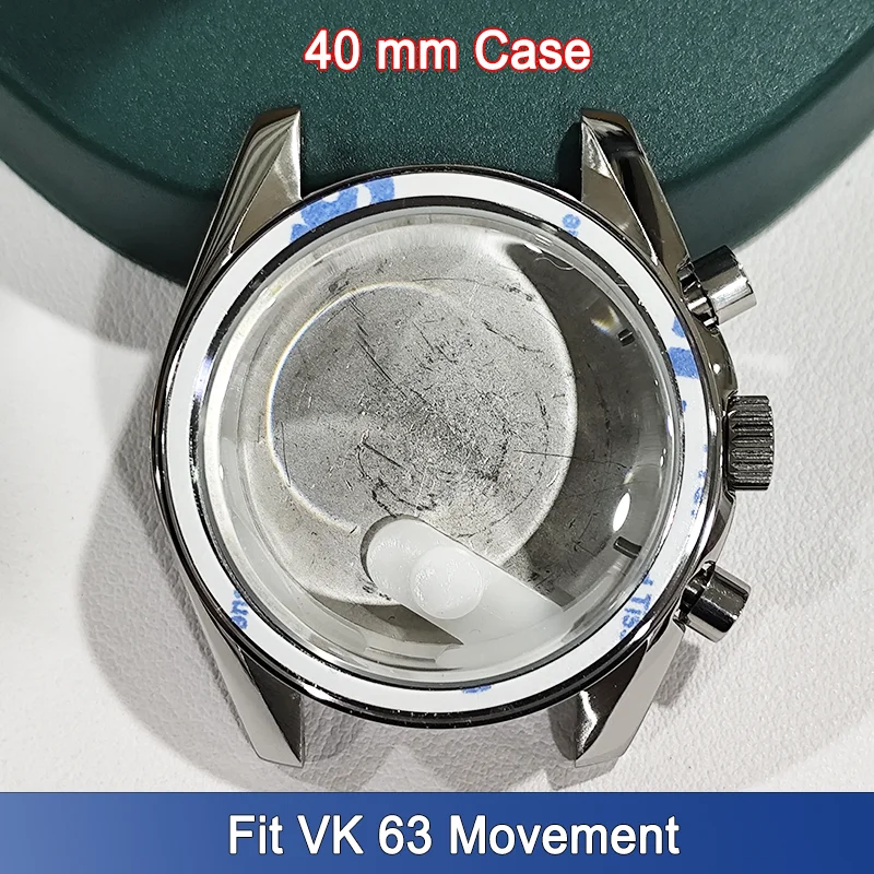 Top 40mm Cassa per orologio VK 63 20mm Custodie per cinturini per orologi Moon Lunar Pattern Sostituzione orologio da polso Accessorio Parti di modifica