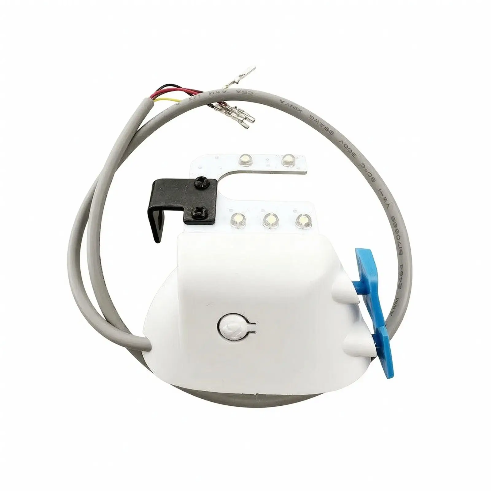 Jack Flat Bed Sewing Machine Lamp Control Module White Molded Housing with Side Blue Button and Wire