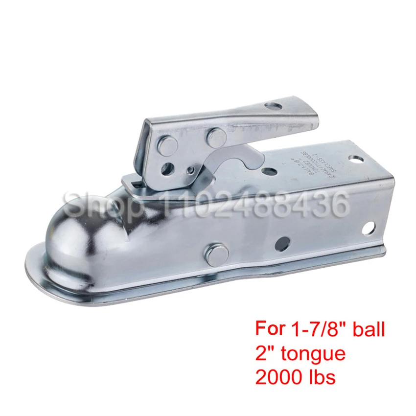 

Trailer Coupler Hitch Ball Coupling Straight Tongue RV Parts Camper Caravan Accessories