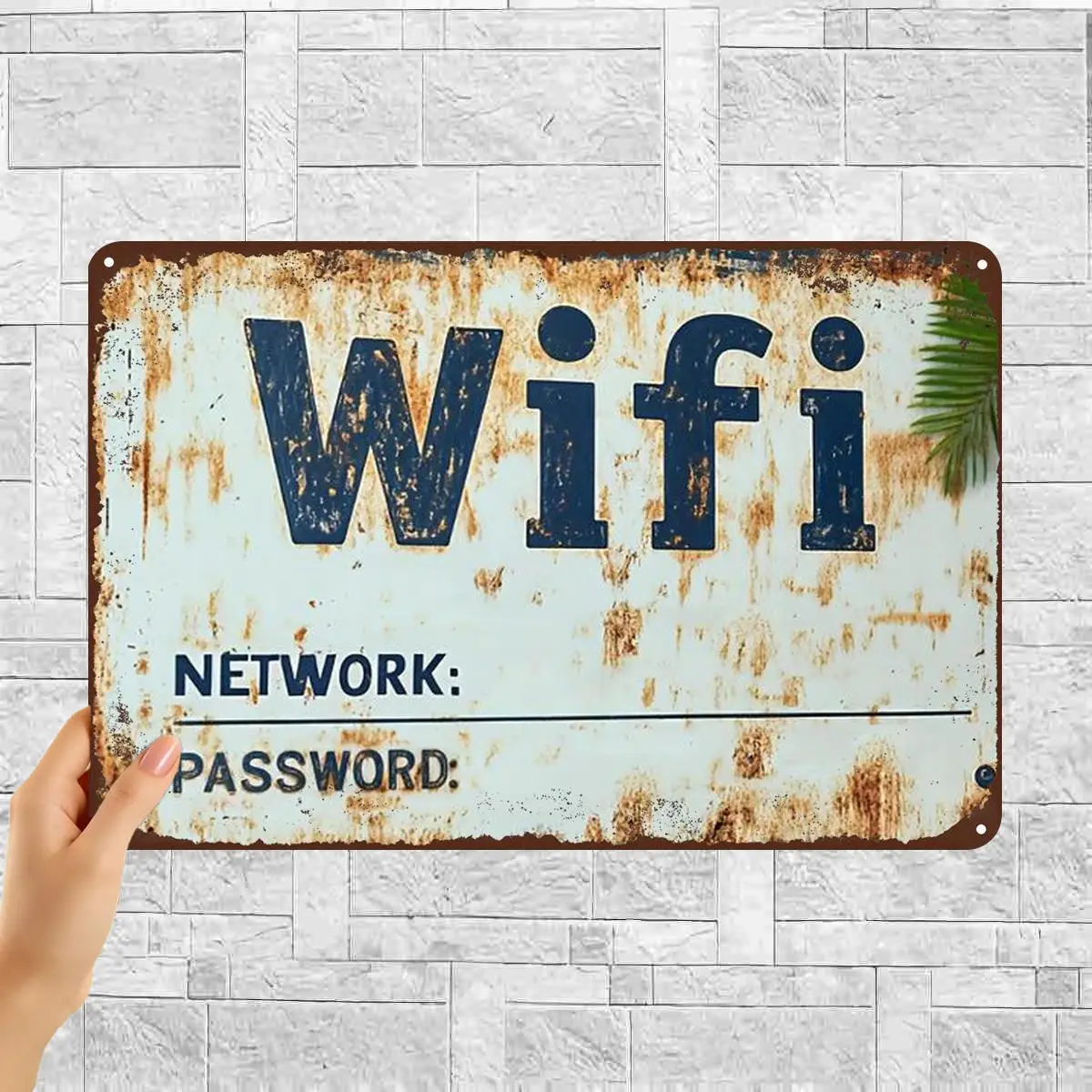 2D Flat 1pc, Rustic Vintage Metal Sign 